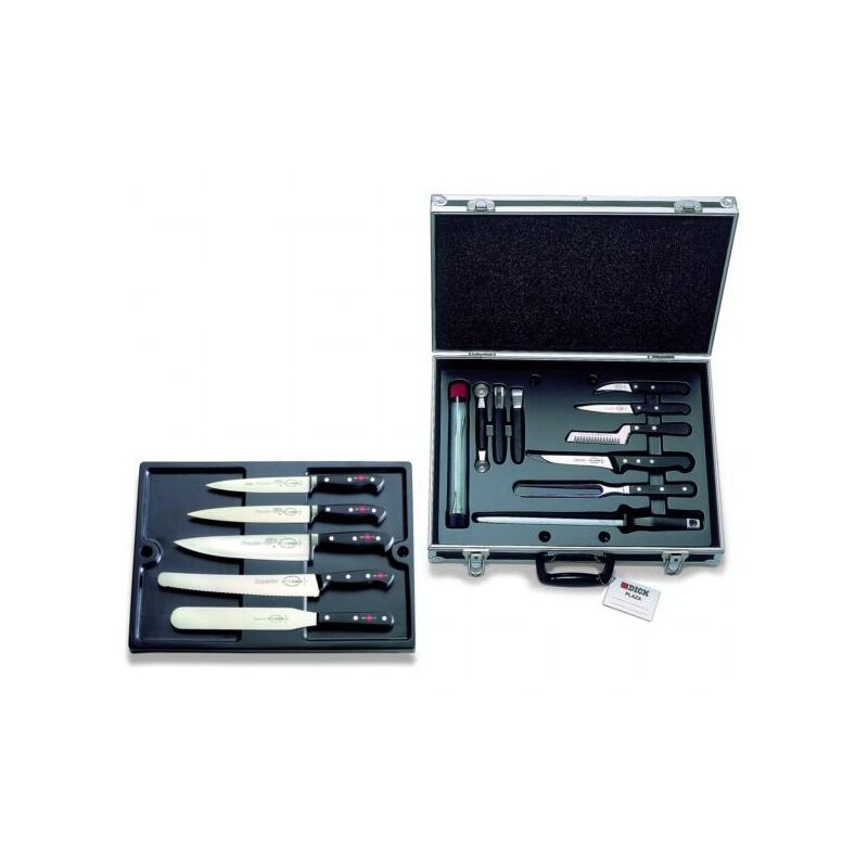 F. DICK Kochkoffer Plaza 17-teilig – Profi-Messer-Set Inkl. Koffer | Für Hobby- & Profiköche