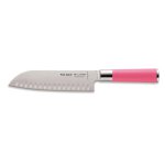 Santoku, Kullenschliff  "Pink Spirit" 18, mit...