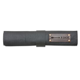 Leder-Rolltasche schwarz, 5-tlg., ohne Bestückung
